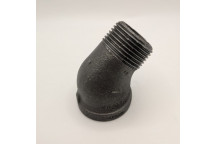 15mm OA156 Black Malleable Iron Male/Female 45 Degree Elbow