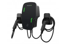 Zura Smart EV Charger - 2 x up to 7.4kW Type 2 10m Tethered - Black