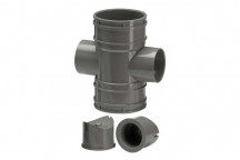 82/50mm 120.3.2 Grey Double Socket Bossed Pipe Connector