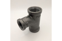 20x15mm OA199 Black Malleable Iron Reduced Sweep Tee