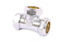 15mm Chrome Compression Equal Tee CP601