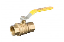 15mm 100YL DZR Brass Ball Valve (GAS) Yellow Lever PN25