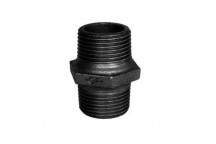 15 x 8mm F245 Black Malleable Iron Hex Nipple