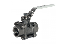 8mm ART903 Stainless Steel 3 Piece Ball Valve BSPT FxF PN82