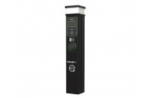 BasicCharge Smart EV Charging Pedestal - 1x up to 22kW 3PH Type 2 Socket - Black