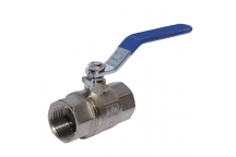 25mm ART40P Brass Ball Valve Blue Lever BSPP Ends FxF