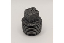 15mm OA147 Black Malleable Iron Hollow Plug