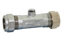 15mm Chrome Plated Brass Isolating Valve CxC