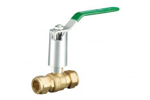 15mm 100EXT DZR Brass Ball Valve Green Lever Extended PN25