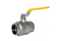 10mm ART40P Brass Ball Valve Yellow Lever BSPP Ends FxF