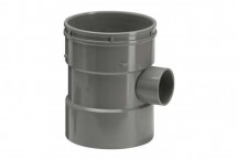 110/50mm 123.4 Grey Single Bossed Pipe Double Socket Connector