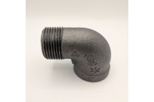 15mm OA152 Black Malleable Iron Male/Female 90 Degree Elbow