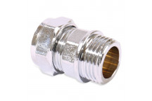 22x3/4\" Chrome Compression Male Iron BSP Coupling CP302