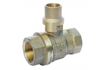 15mm PB550LS DZR Brass Ball Valve Lockshield PN25 FxF