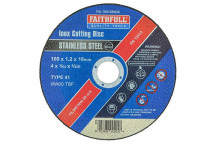 100mmx1.2\"x16mm Faithfull Metal Cut Off Wheel