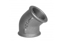 50mm F120 Galvanised Malleable Iron 45 Degree Elbow