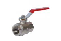 8mm ART54 Brass Ball Valve Red Lever BSPP Ends PN32