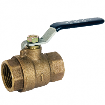 32mm ART345 Bronze 2 Piece Ball Valve Black Lever BSPT FxF PN40