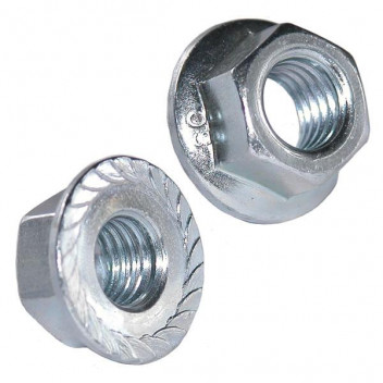 M10 Zinc Plated Serrated Flange Nut