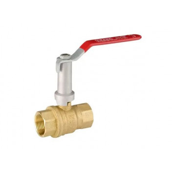 15mm D171AEXS DZR Brass Ball Valve Red Lever Extended PN25 FxF