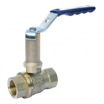 25mm PB550EL DZR Brass Ball Valve Blue Lever Extended PN25 FxF