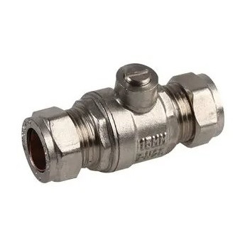 15mm Isolation Valve Full Bore Chrome Plated