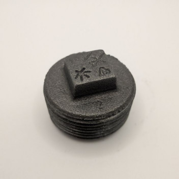 20mm OA147 Black Malleable Iron Hollow Plug