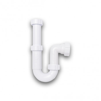 32mm 431T.125 White Tubular Adjustable Telescopic Swivel P Trap