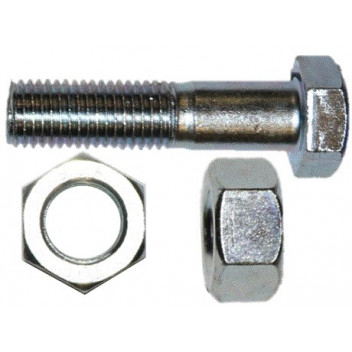 M16 x 65mm XOX Zinc Bolt & Nut - Grade 4.6 Mild Steel