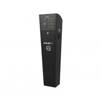 AutoCharge Smart EV Charging Pedestal - 1x up to 22kW 3PH Type 2 Socket - Black