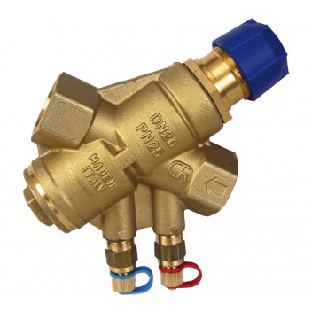 1\" ART20 DZR Brass PICV with Test Points BSPP PN25 - Low Flow