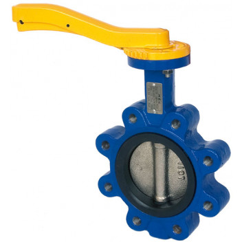 100mm ART145 Ductile Iron Lugged and Tapped Gear Op Butterfly Valve PN16