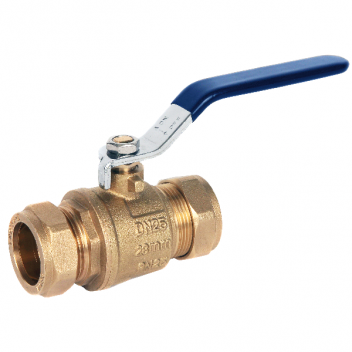 35mm ART59 DZR Brass Ball Valve Blue Lever CxC PN25