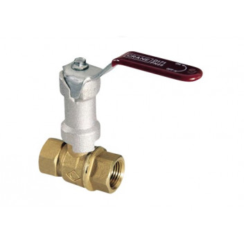 20mm D171EXS Bronze Ball Valve Red Lever Extended PN25 FxF