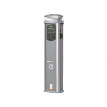 Quantum Smart EV Charging Pedestal - 1x up to 7.4kW Type 2 Socket - Grey