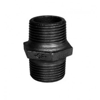 15 x 8mm F245 Black Malleable Iron Hex Nipple