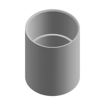 50mm 210.2 Grey Double Socket Straight Coupler