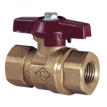 15mm D171T Bronze Ball Valve T-Handle PN25 FxF