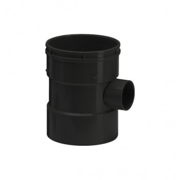 110/40mm 120.4.15 Black Single Bossed Pipe Double Socket Connector