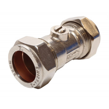 22mm ART18 Chrome Plated Brass Isolating Valve CxC