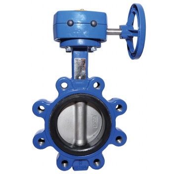 200mm ART135GB Ductile Iron Lugged and Tapped Butterfly Valve with gearbox PN16