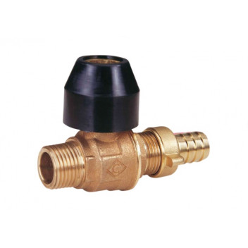 25mm D171MHULS Bronze Ball Valve Male Hose Union Lockshield PN25