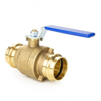 28mm ART55PRS DZR Brass Ball Valve Blue Lever Pressfit Ends PN20