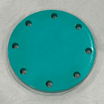 100mm PN16 P235GH Full Thickness FBE Green Blank Flange EN1092-1