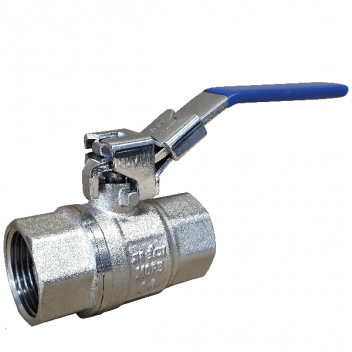 40mm ALB40P-257C3 Brass Ball Valve with Blue Locking Lever BSPP