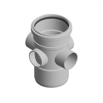 110mm 120P.412.2G Grey Terrain Pushfit 4 Way Bossed Pipe