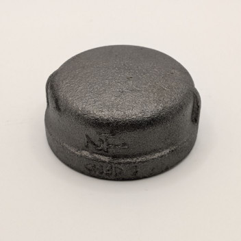 15mm OA185 Black Malleable Iron Cap