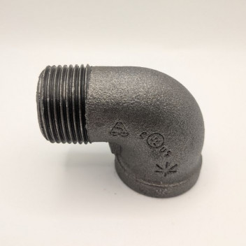 25mm OA152 Black Malleable Iron Male/Female 90 Degree Elbow