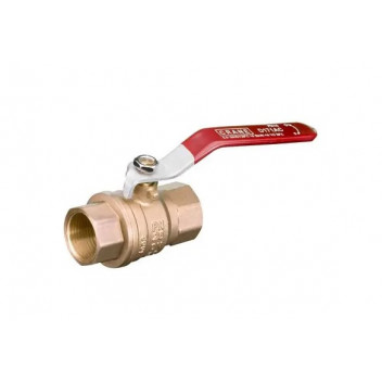 15mm D171 Bronze Ball Valve Red Lever PN25 FxF