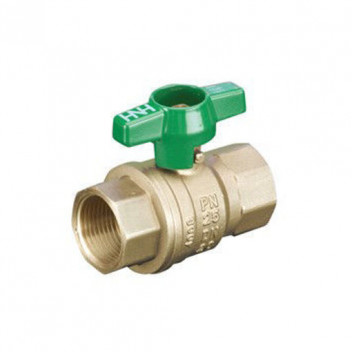 50mm 100TH DZR Brass Ball Valve Green T-Handle PN25